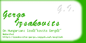 gergo izsakovits business card